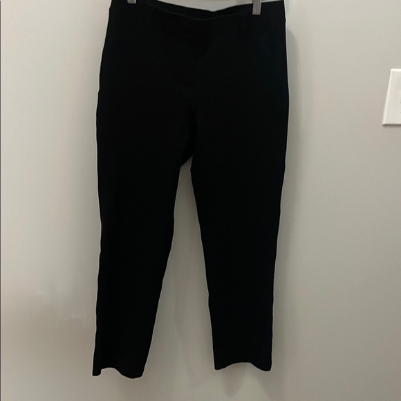 Quince Ultra-Stretch Ponte Pants Straight Leg Size 8 Petite Black - Picture 1 of 8